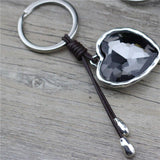 Sparkly heart keyring Grey nz