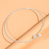 Sparkly necklace Silver nz