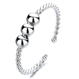 Spinner ring with rotating balls Silver nz