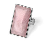 Square rose quartz ring nz