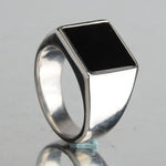 Square signet ring 7 (55mm) / Silver nz