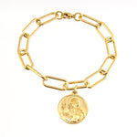 St Benedict Protection Bracelet Gold / 18 cm nz