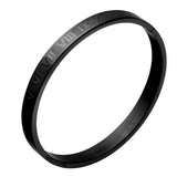 Stainless steel bangle Black / S 160mm 170mm nz