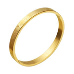 Stainless steel bangle Gold / S 160mm 170mm nz