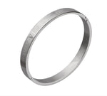 Stainless steel bangle Silver / S 160mm 170mm nz