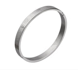 Stainless steel bangle Silver / S 160mm 170mm nz
