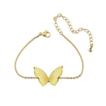 Stainless steel Butterfly bracelet Gold nz