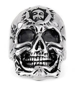 Stainless steel skull ring 57 mm nz