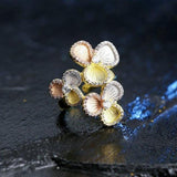 Stainless Steel Zirconia Flower Ring nz