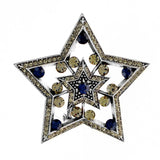 Star brooch Blue nz