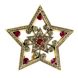 Star brooch Red nz