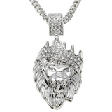 Steel Silver lion pendant nz