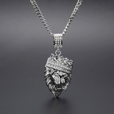Steel Silver lion pendant nz