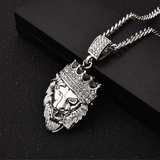 Steel Silver lion pendant nz