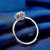 Sterling Silver Flower engagement Ring nz