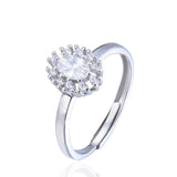 Sterling Silver Flower engagement Ring nz