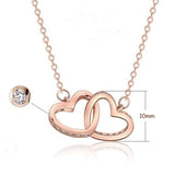 Sterling silver heart necklace 14K rose gold nz