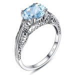 Sterling silver ring with an aquamarine nz