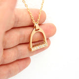 Stirrup shaped horse necklace nz