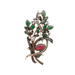 Stone brooch Green nz