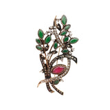 Stone brooch Green nz