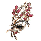 Stone brooch Red nz