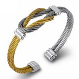 Sturdy bangle Silver and gold nz