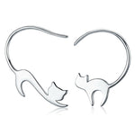 Stylish Minimalist Cat Earrings nz