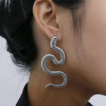 Stylish Silver snake earrings nz