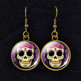 Sugar Skull Earrings Gold nz