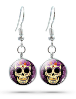 Sugar Skull Earrings Silver nz