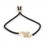 Summer butterfly bracelet Black / Gold nz