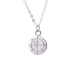 Sun and compass necklace Silver nz