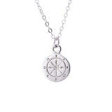 Sun and compass necklace Silver nz