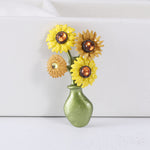 Sunflower Brooch Yellow nz