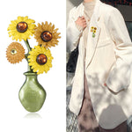 Sunflower Brooch Yellow nz