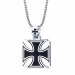 Templar cross necklace Black nz