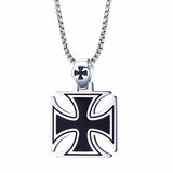 Templar cross necklace Black nz