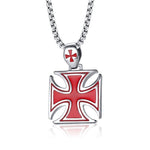 Templar cross necklace Red nz