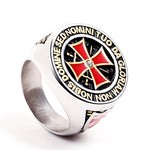 Templar cross ring 57 mm / Silver nz