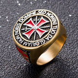 Templar signet ring 7 (54.4 mm) / Gold nz