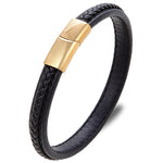 Thin Black leather bracelet nz