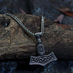 Thor Hammer Pendant Odal Rune nz