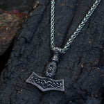 Thor Hammer Pendant Odal Rune nz