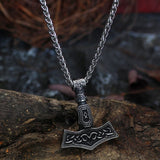 Thor Hammer Pendant Odal Rune nz