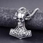 Thor Hammer Skull Necklace nz