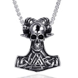 Thor Hammer Skull Necklace nz