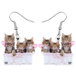 Three kittens earrings nz