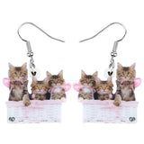 Three kittens earrings nz