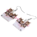 Three kittens earrings nz